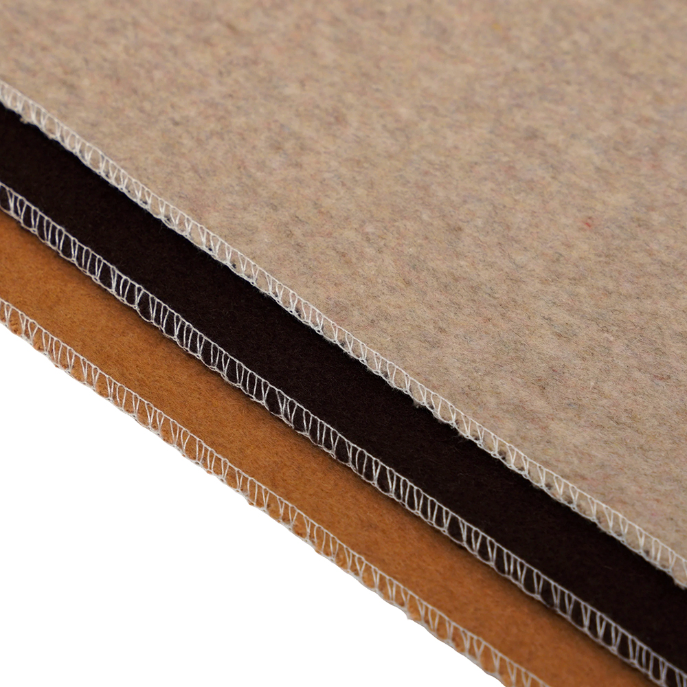 50% Wol, 40% Poliester, 10% Serat Lainnya, 720G/M, Warna Pasta Kacang, Kain Wol Dua Sisi Tebal, ML-0124-4382-1