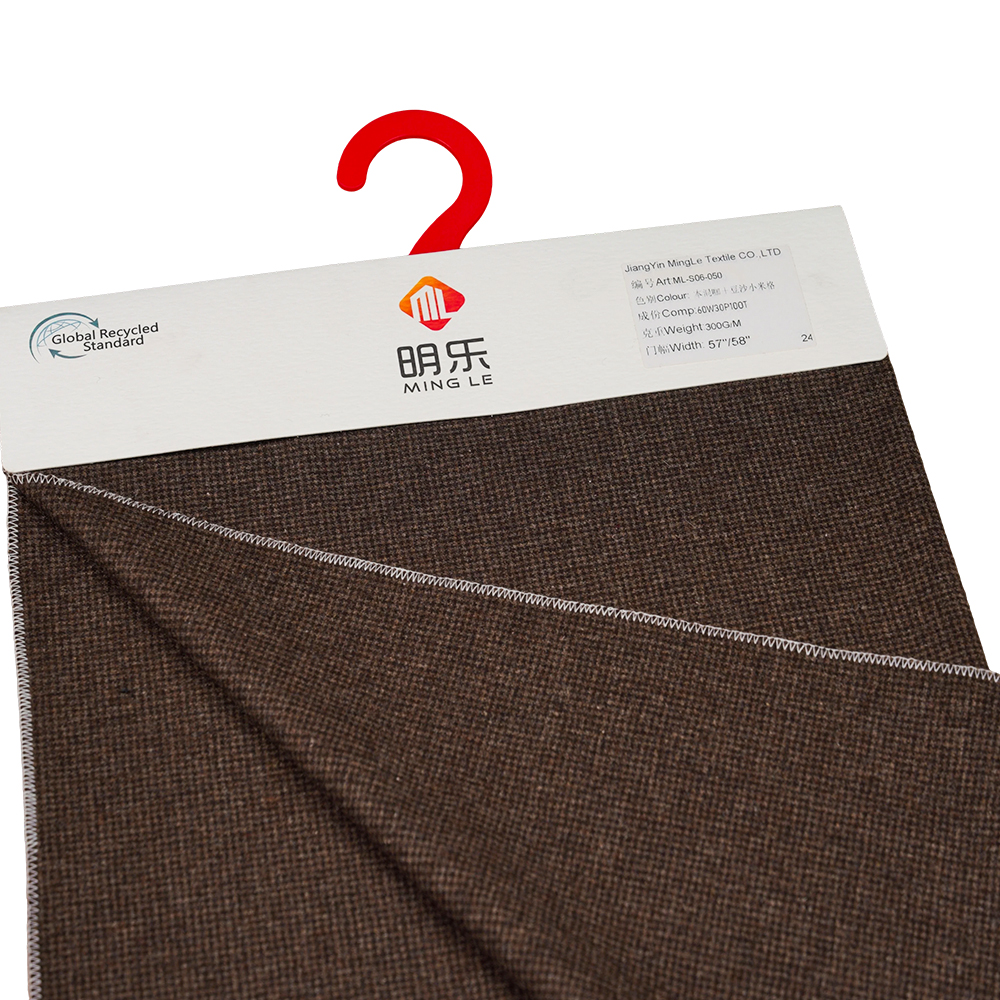 60% Wol, 30% Poliester, 10% Serat Lainnya, 300G/M, Kopi Campuran + Millet Pasta Kacang Merah, Kain Flanel, ML-S06-050