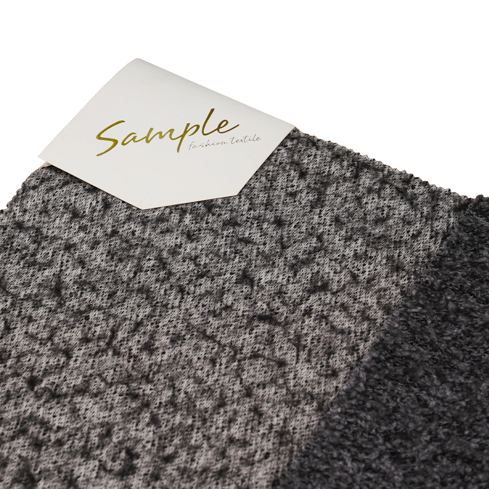 40% Wol, 60% Poliester, 750G/M, Hitam Dan Abu-abu, Kain Wol Rajut Bali, ML-70165440-75