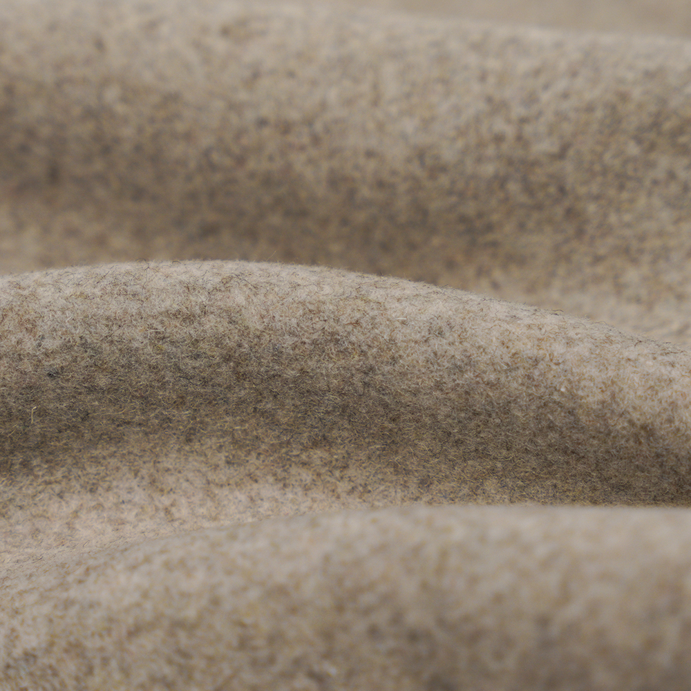 50% Wol, 40% Poliester, 10% Serat Lainnya, 770G/M, Pasta Kacang Ringan Alami, Kain Twill Melton, ML-0124-4425